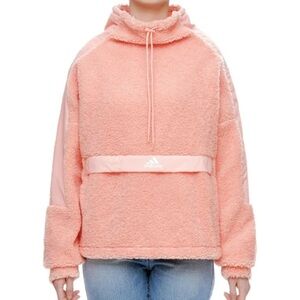 Adidas Soft Pink Sherpa Pullover